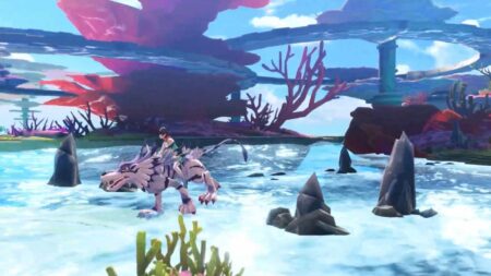 Screenshot of Garurumon in Digimon Story Time Stranger trailer
