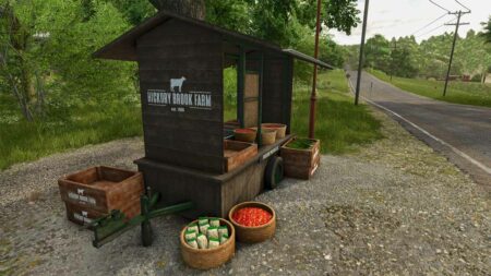 Hickory Brook Farm stand in Farming Simulator 25