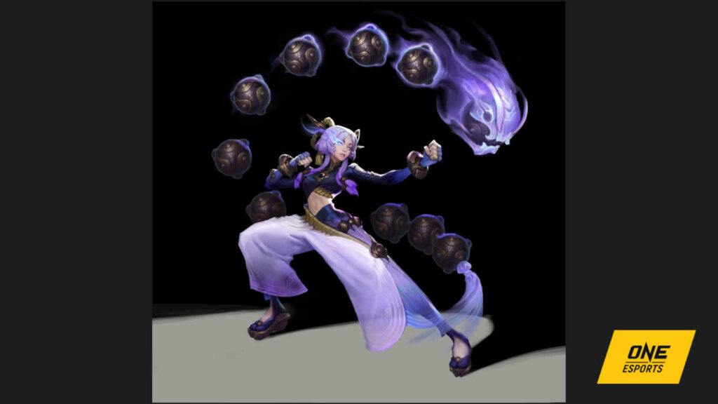 Arte conceitual de Yunara em League of Legends