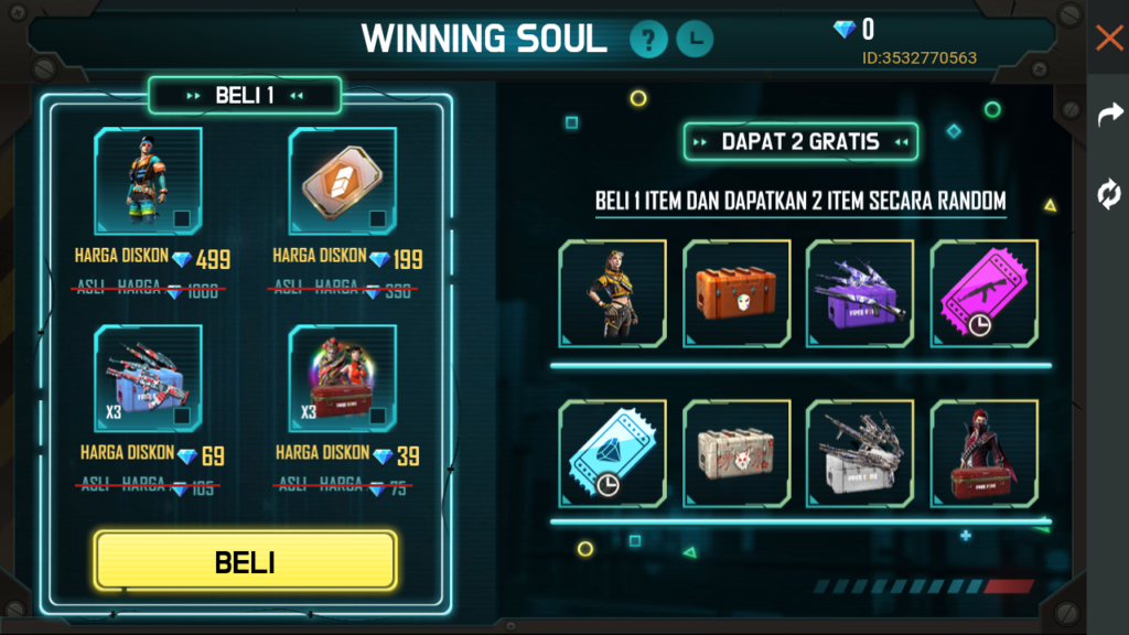 Free Fire, Event Buy 1 Get 2