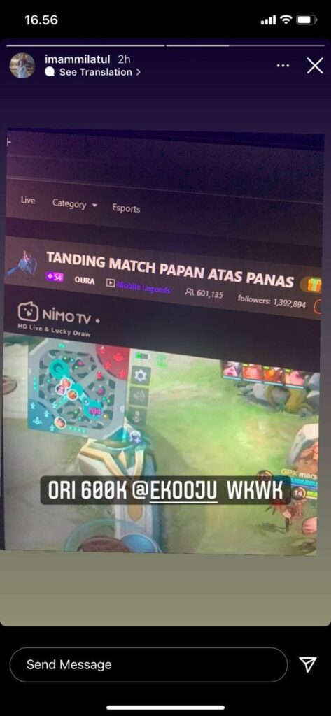 Oura Mobile Legends streaming