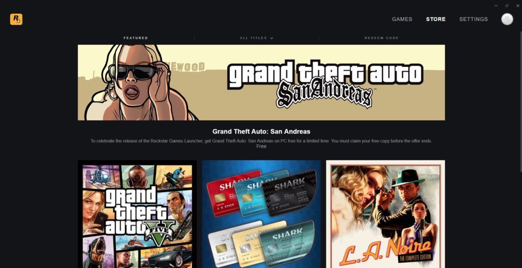 Rockstar's new Game Launcher includes a free copy of GTA: San Andreas 