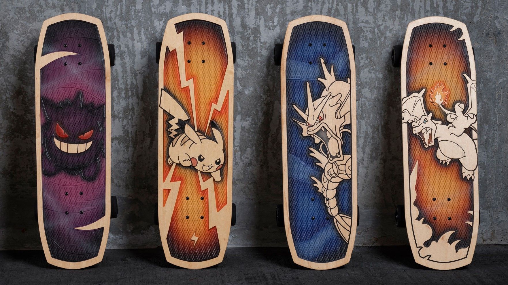These limitededition Pokémon skateboards are handcrafted masterpieces