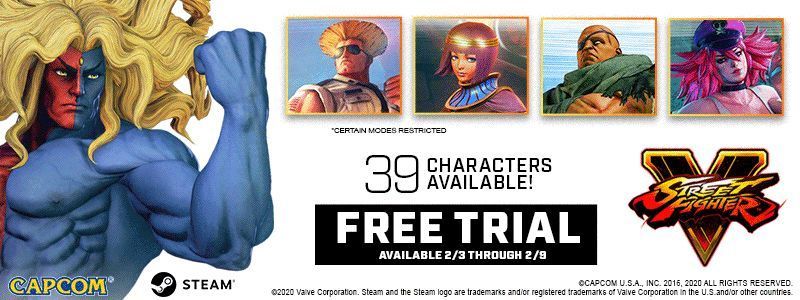 Street Fighter V - Join the SFV Free Trial Now! All 39 Characters