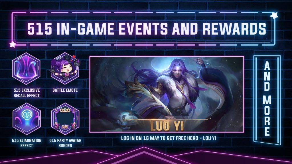 Mobile Legends: Bang Bang North America adds in-game events and  celebrity-driven promotional campaign during 515 event