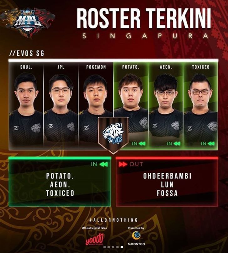 EVOS CEO Ivan Yeo will play for the team in MPL MY/SG S6
