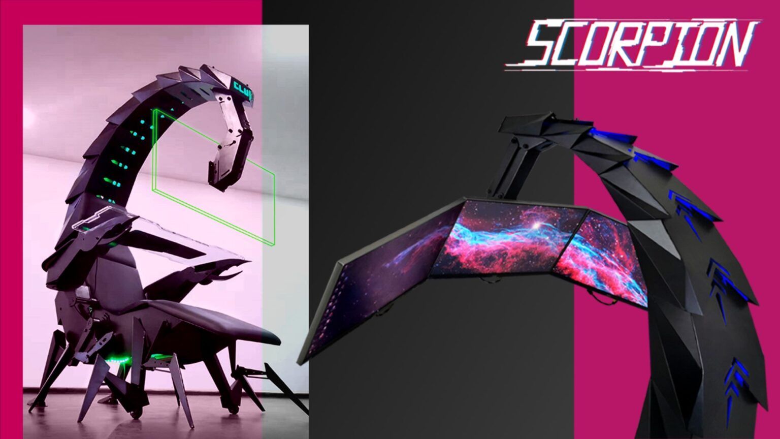 Game Like A Mech Pilot In This Scorpion Inspired Gaming Chair ONE Esports   Cluvens ScorpionCockpit Header 1536x864 