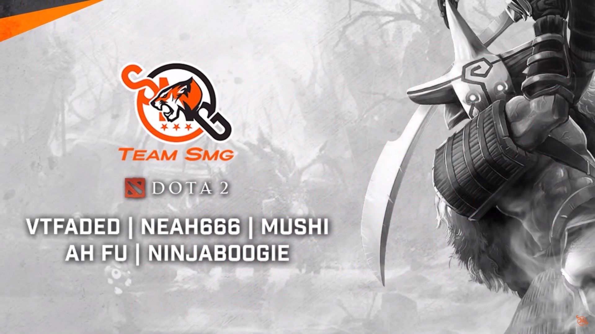 Tim SMG JJ Lin memasuki Dota dengan skuad baru yang dipimpin oleh Mushi dan ninjaboogie