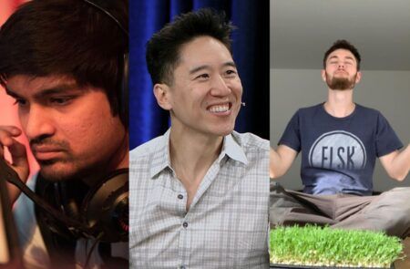 Dnm, Dennis Fong aka Thresh, and Dafran, a collage of former esports pros that have shifted into other careers