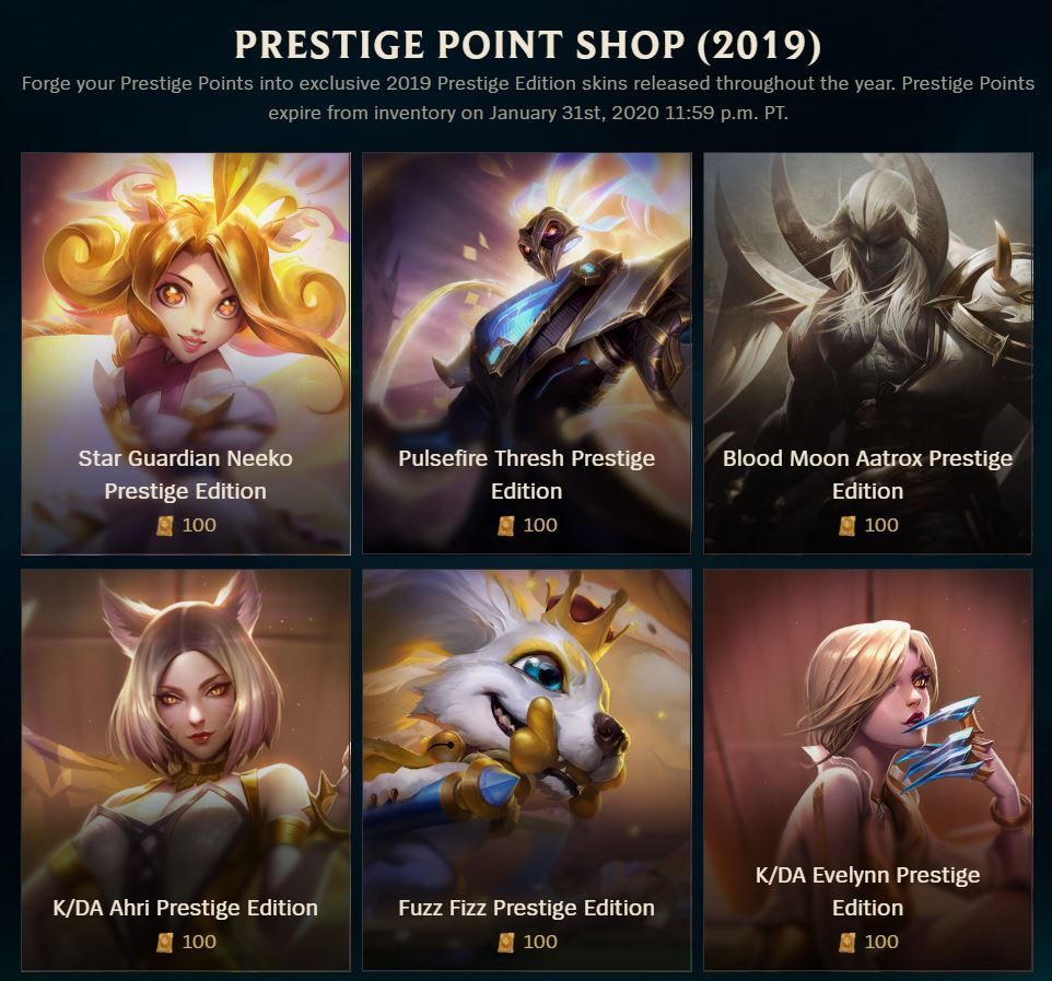Segala yang perlu Anda tahu tentang League of Legends Prestige Point