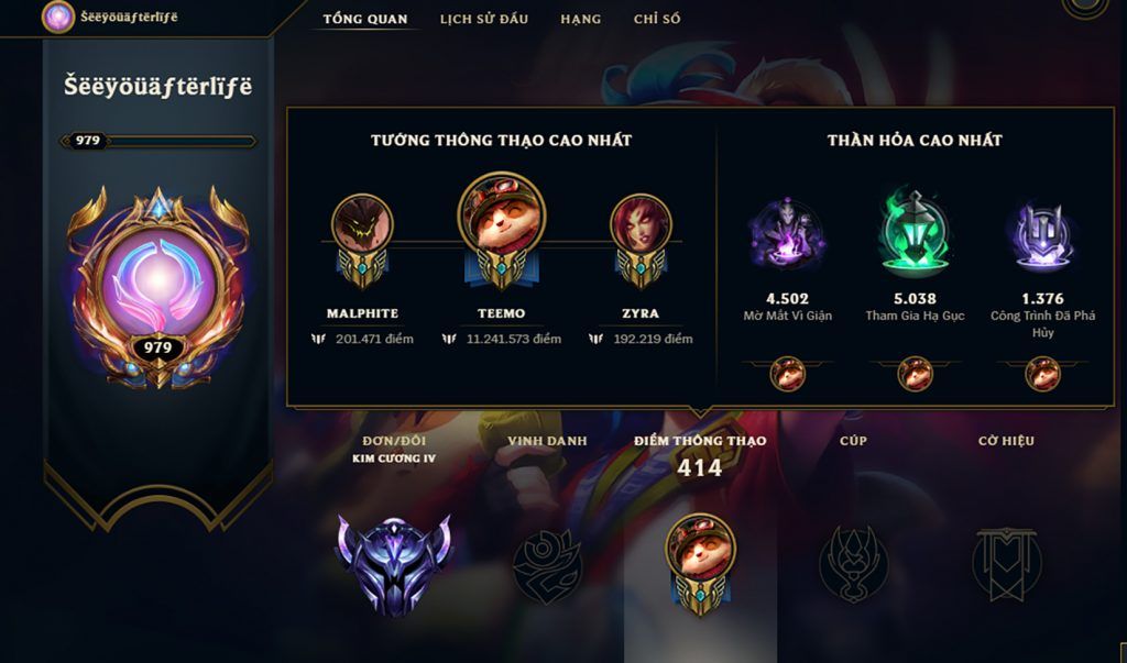 Lmht Trum Teemo Việt Nam Bất Ngờ Lộ Diện Với điểm Thong Thạo Gấp đoi Cả Kỷ Lục Thế Giới Hiện Tại One Esports One Esports