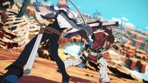 Sol and Ky in a cinematic battle