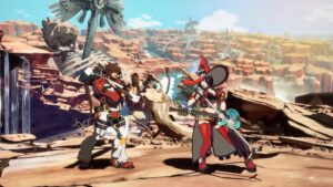 Sol and I-No taunt together