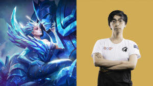 Mobile Legends: Bang Bang hero, Irithel and MPL PH Blacklist International player, Ohmyv33nus