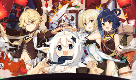 Genshin Impact, Aether, Lumine, Xiangling, Paimon