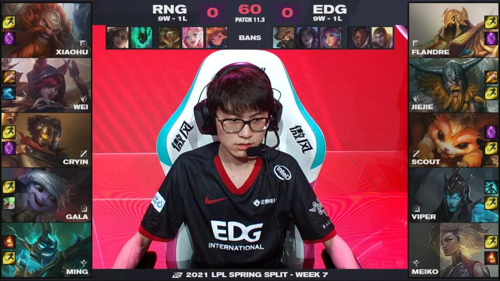 LPL Spring 2021 RNG vs EDG game one draft