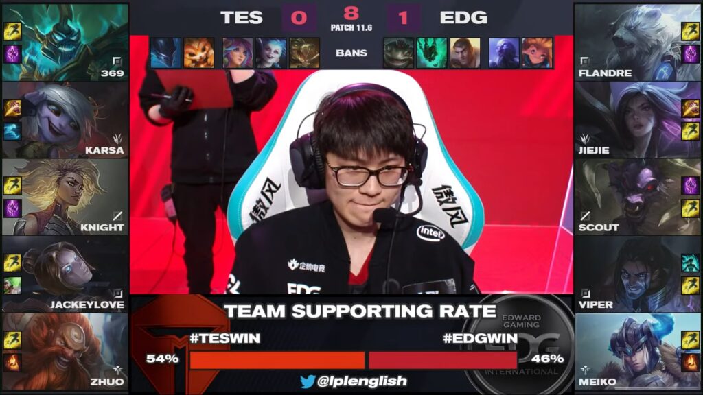 EDG vs TES 2021 LPL Spring playoffs Round 4 game two draft