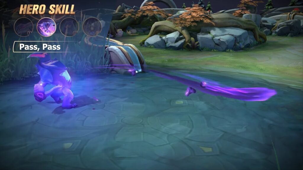 MLBB tank hero Gloo's second skill, Slam, Slam