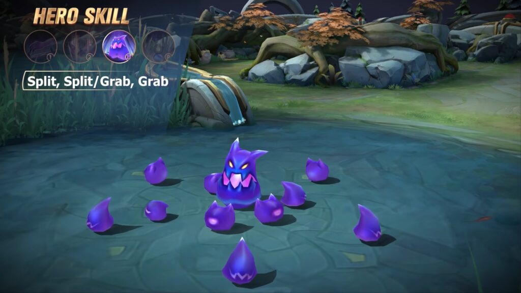 MLBB tank hero Gloo's ultimate, Split, Split/Grab, Grab