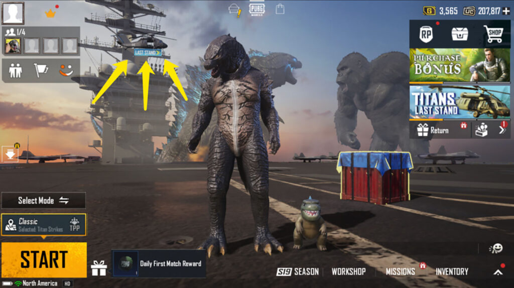 PUBG Mobile, Godzilla vs Kong event