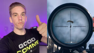 Side by side of TeeP and his Season 4 Swiss K31 class in Call of Duty: Warzone