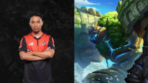 Geek Fam MY pro player Xorn and Mobile Legends: Bang Bang hero Grock