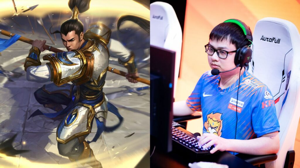 League of Legends champion Xin Zhao and Suning jungler SofM