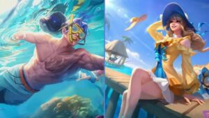 Mobile Legends: Bang Bang MLBB summer limited skins, Summer Waves Zilong and Summer Breeze Guinevere