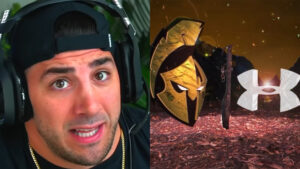 NICKMERCS next to Under Armour reveal