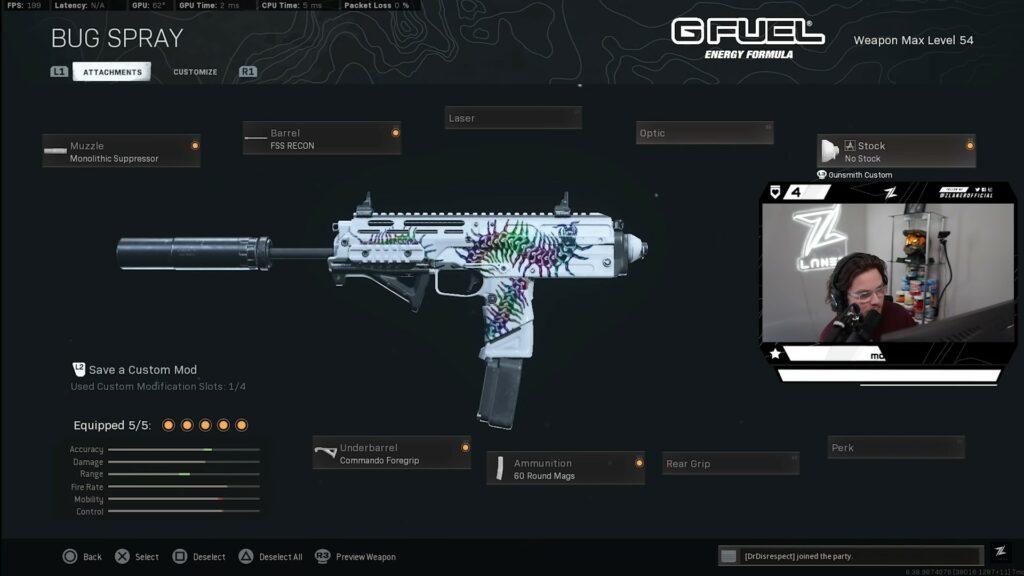 Details of MP7 class of ZLaner in Call of Duty Warzone
