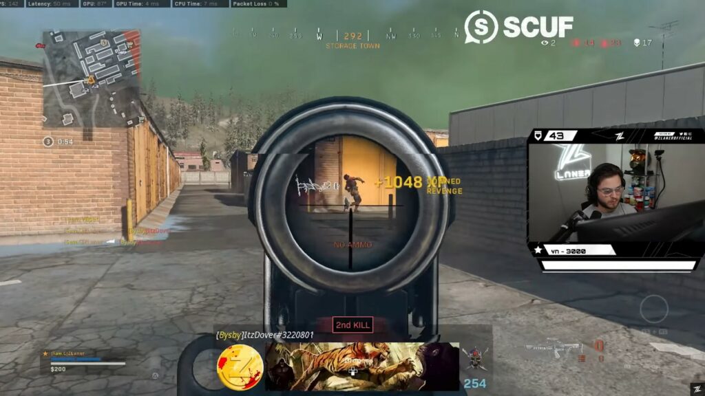 ZLaner gets a killin using the EM2 in Call of Duty Warzone