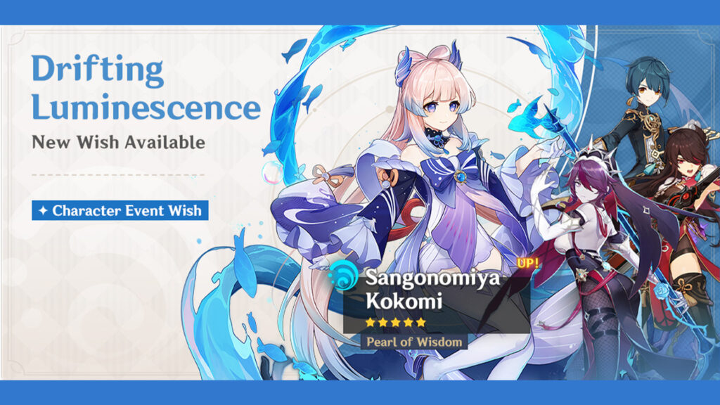 Character banner of Kokomi materials in Genshin Impact, Panduan farm material Kokomi