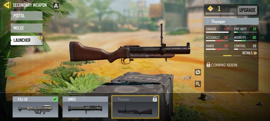 Weapon attributes of the Thumper in Call of Duty Mobile Season 9