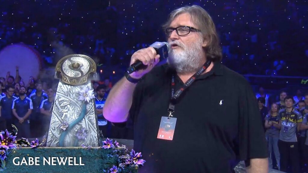Gabe Newell at ti9