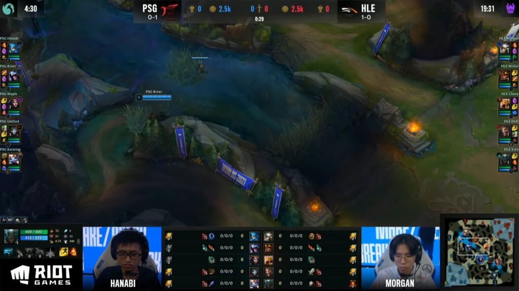 PSG Talon jungler River in game against HLE, took Teleport Summoner Spell along with Smite