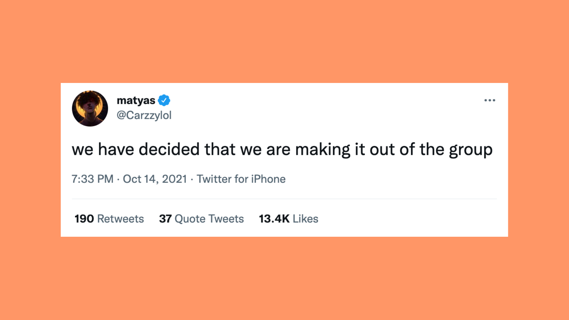 MAD Lions Carzzy tweets about the Worlds 2021 Group Stage.