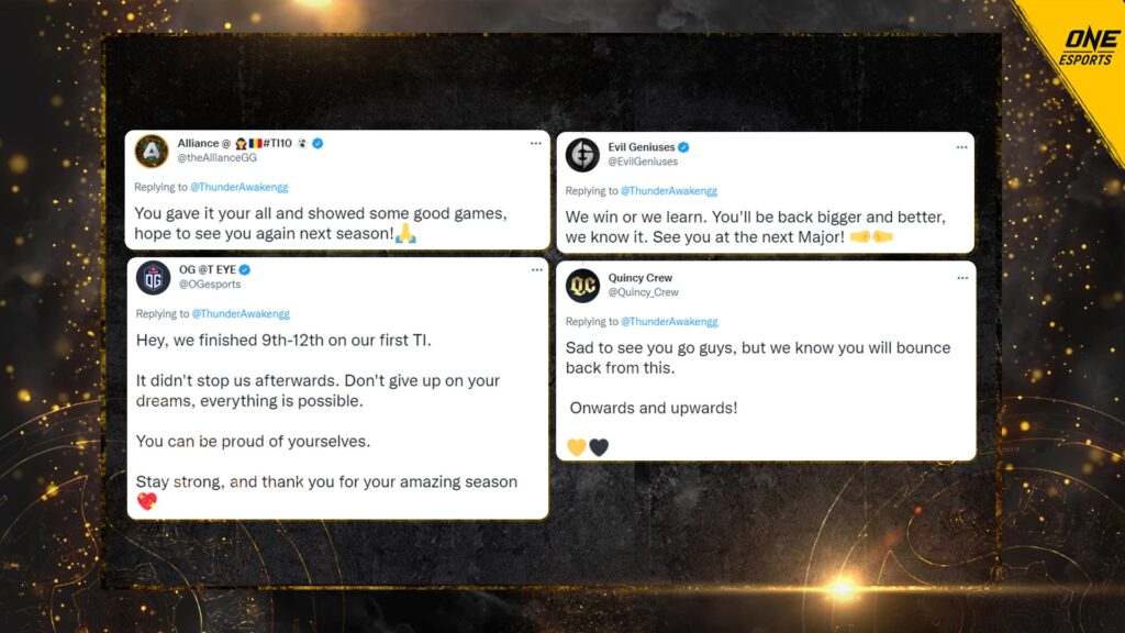 Teams support Thunder Predator.