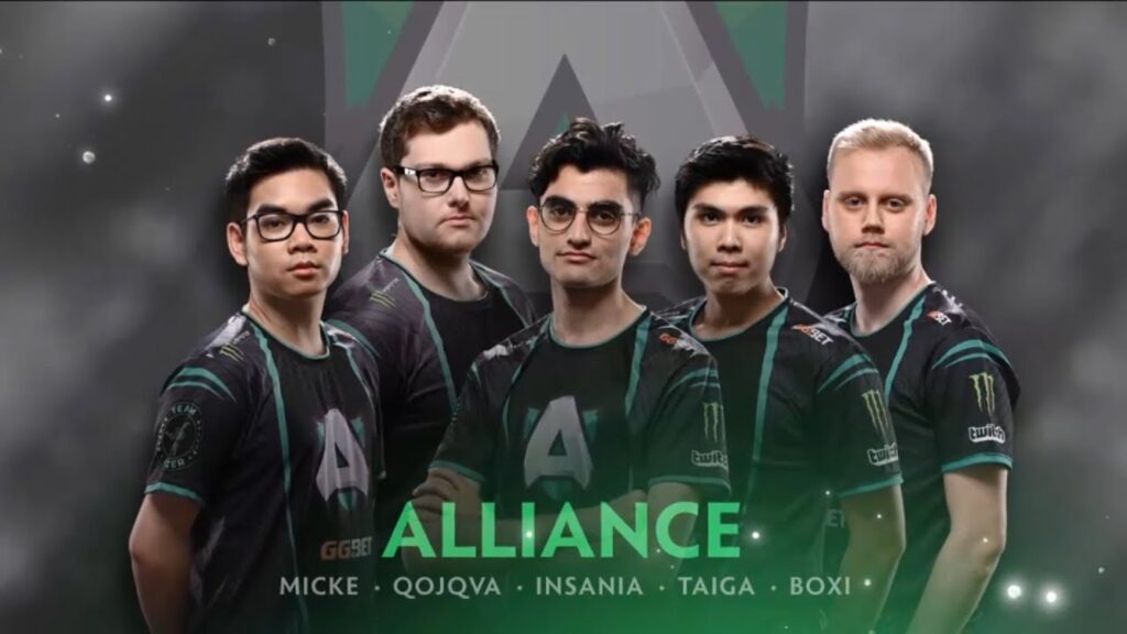 Alliance players at TI9 for the International Archive