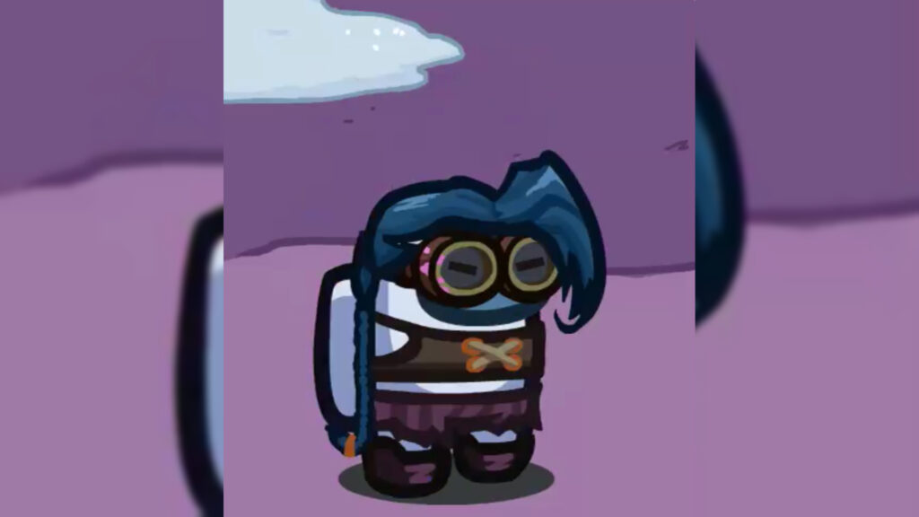 Arcane Jinx skin and cosmetic for Among Us.