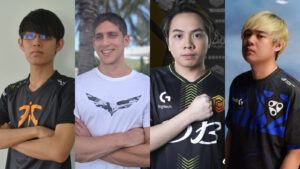 Ragdoll's Ahjit, Talon Esports' Fly, Polaris Esports' Natsumi-, and Nigma Galaxy SEA's AlaCrity in DPC SEA 2021/22 Tour 1 Division II