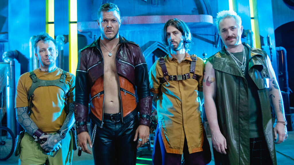 Worlds song performers Imagine Dragons at League of Legends Worlds 2021 performing the Arcane song "Enemy".