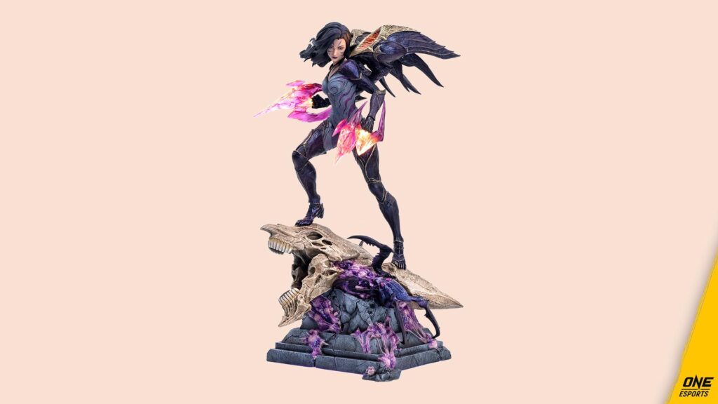 Riot Games League of Legends merch Kai’Sa Ultimate Statue full view, unmasked