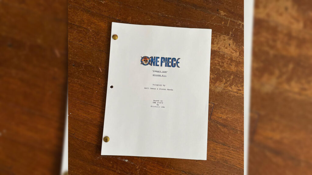 The script for the upcoming One Piece live-action series.