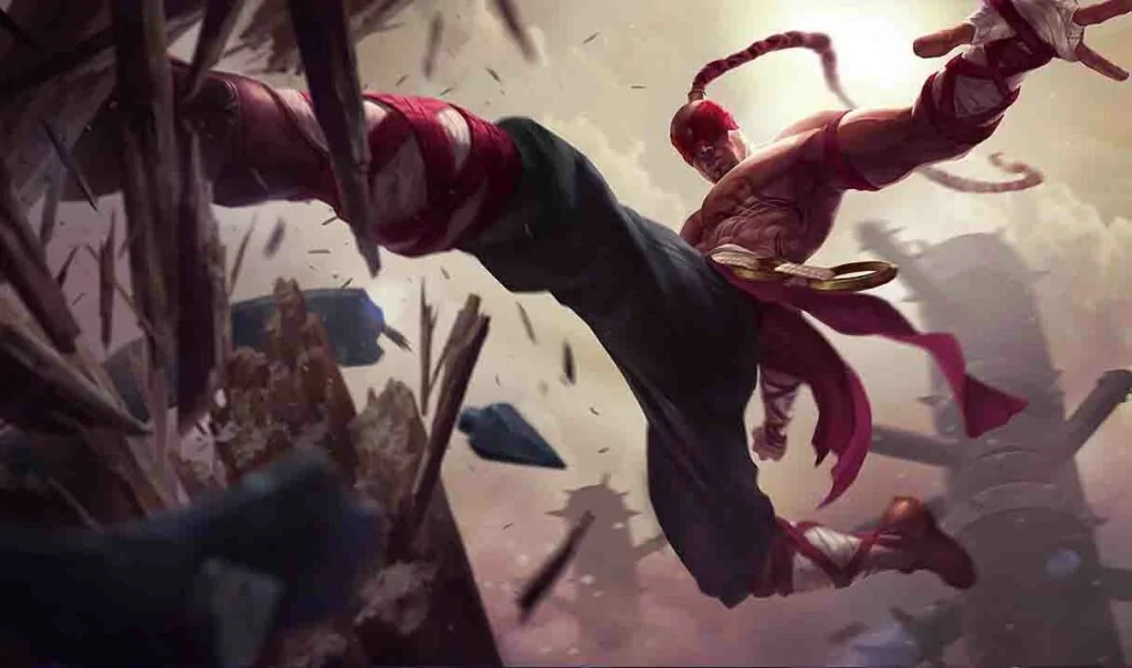 Official splash art of Lee Sin in League of Legends