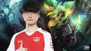 T1 mid laner Faker and marksman LoL champion Zeri