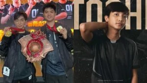 Mobile Legends: Bang Bang Blacklist International Johnmar "OhMyV33nus" Villaluna, Daenerie James "Wise" Del Rosario and TNC's Adrian "Toshi" Bacallo