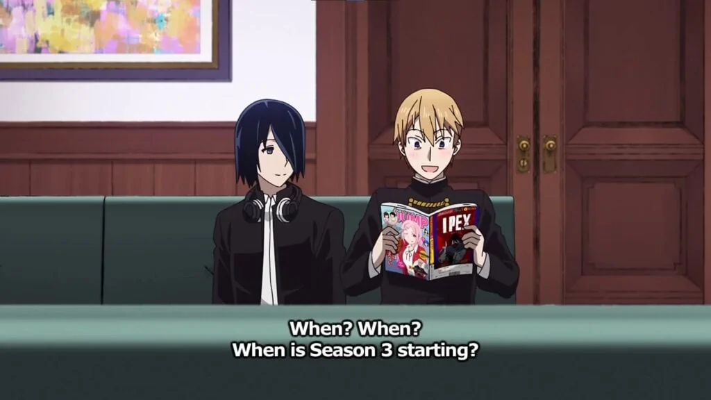 Kaguya-sama season 3 trailer. Miyuki and Yuu geek out over a manga.