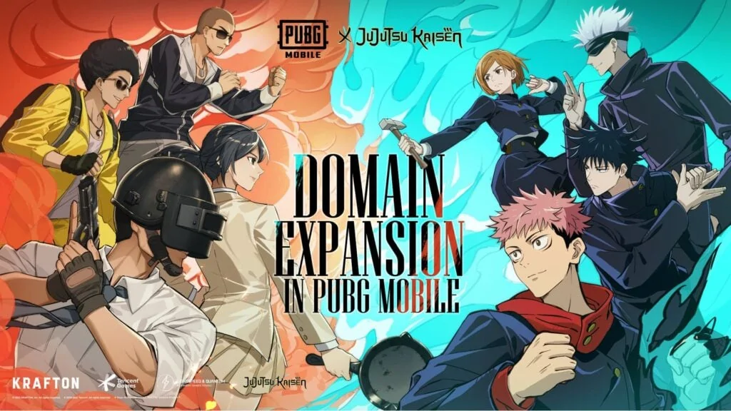 PUBG Mobile event with Jujutsu Kaisen's Yuji Itadori, Megumi Fushiguro, Nobara Kugisaki, and Gojo Satoru
