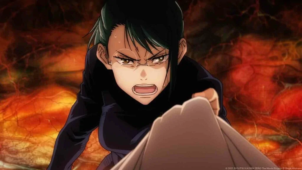 Jujutsu Kaisen supporting character Maki Zenin in the Jujutsu Kaisen 0 movie