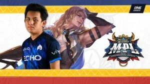 ECHO'S Karl "KarlTzy" Nepomuceno with Mobile Legends: Bang Bang hero, Lancelot